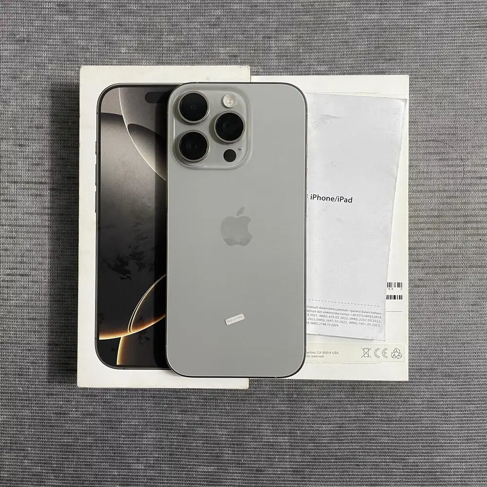 IPhone 16 Pro 128 iBox bh 100 Garansi Agustus 2026 Natural Titanium