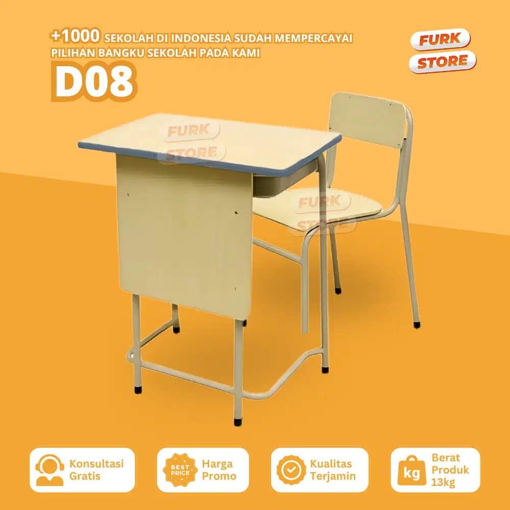 Meja Sekolah Tipe D08 – meja belajar sekolah | meja siswa | meja kursi