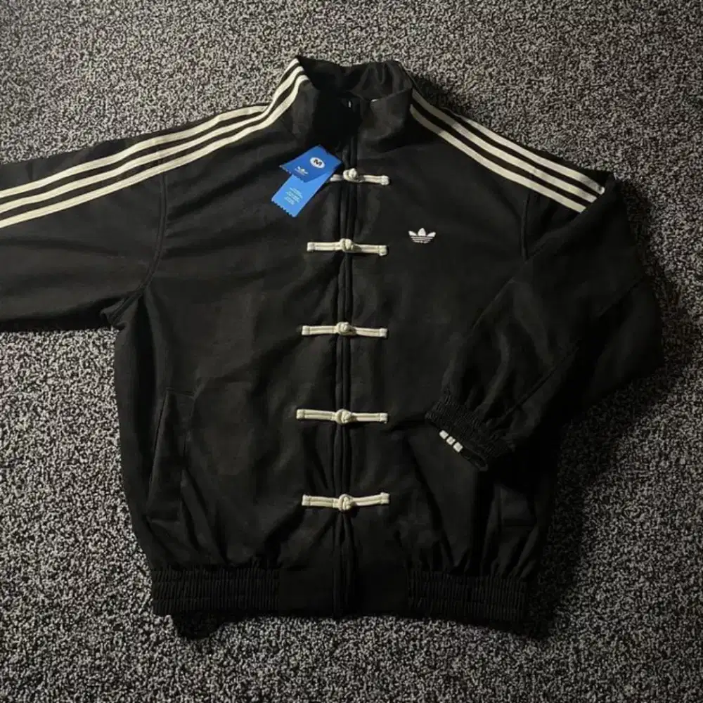 Adidas Cheongsam Jaket CNY Adidas Jacket Tang suit Black Suede  Mirror