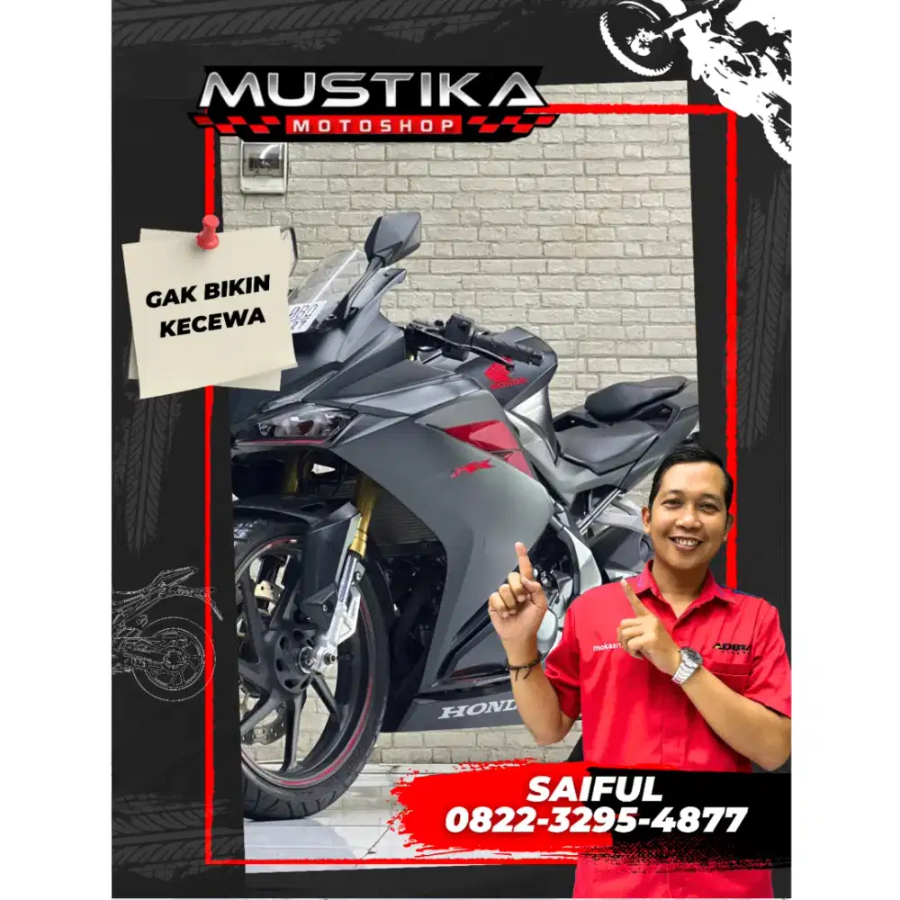 Odo 8rb Istimewa!!Honda CBR 250RR ABS 2017 Black Plat Jatim-Mustika