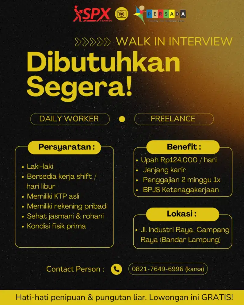 Freelance/DW shopee lpg dc