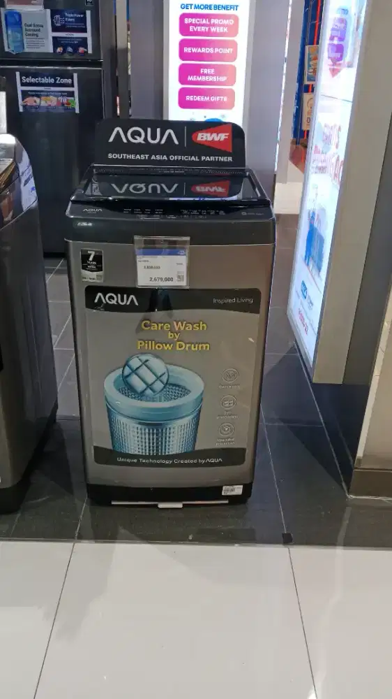 AQUA WM TOP LOADING 9KG BLACK