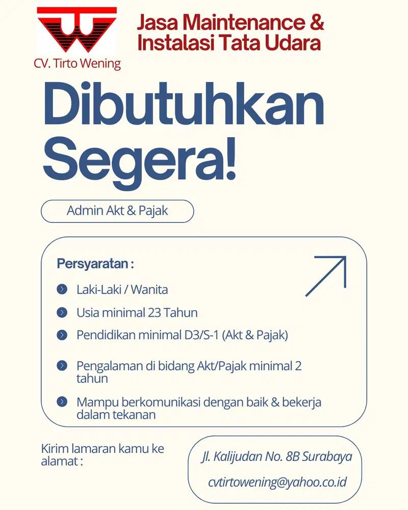 Staf Akuntansi & Perpajakan