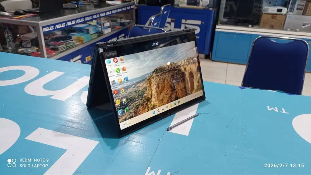 ACER YOGA P414 CORE i3 GEN 11 RAM 8GB SSD 256GB FLIP TOUCH PEN DESAIN