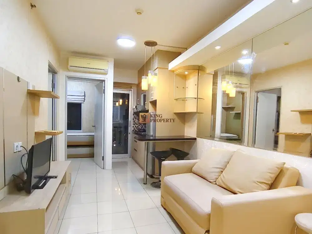 Disewa Green Bay Pluit 2BR Desain Modern Minimalis Homey – Seberang Baywalk Mall, View Kota