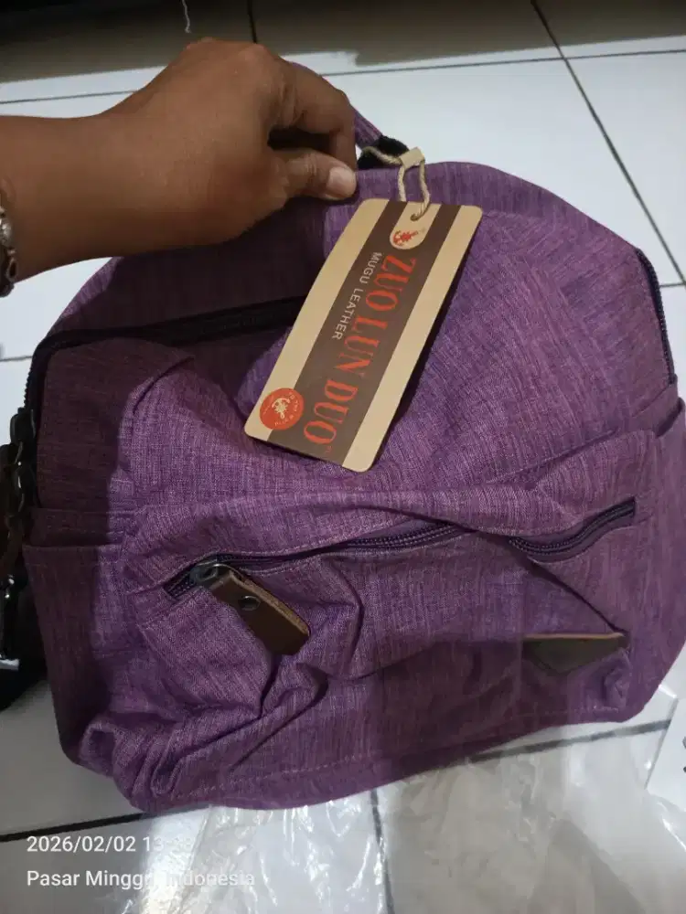 Tas ransel kecil warna violet