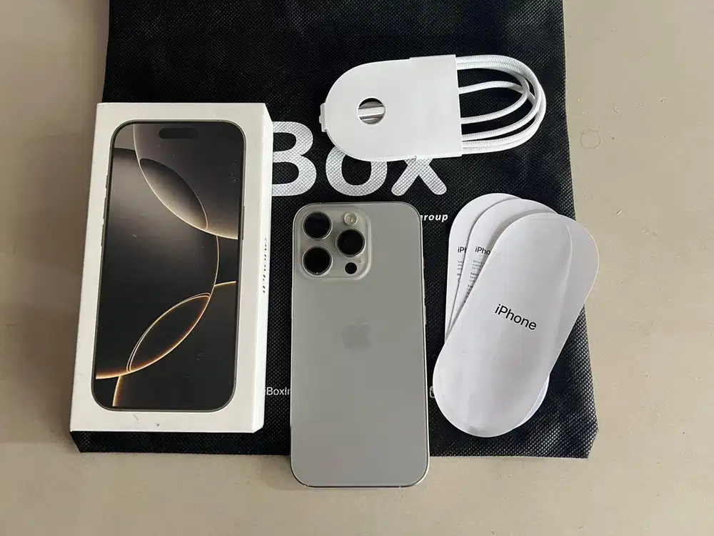 iPhone 16 Pro 256Gb Natural Titanium iBox Mulus Garansi ON COD Bandung