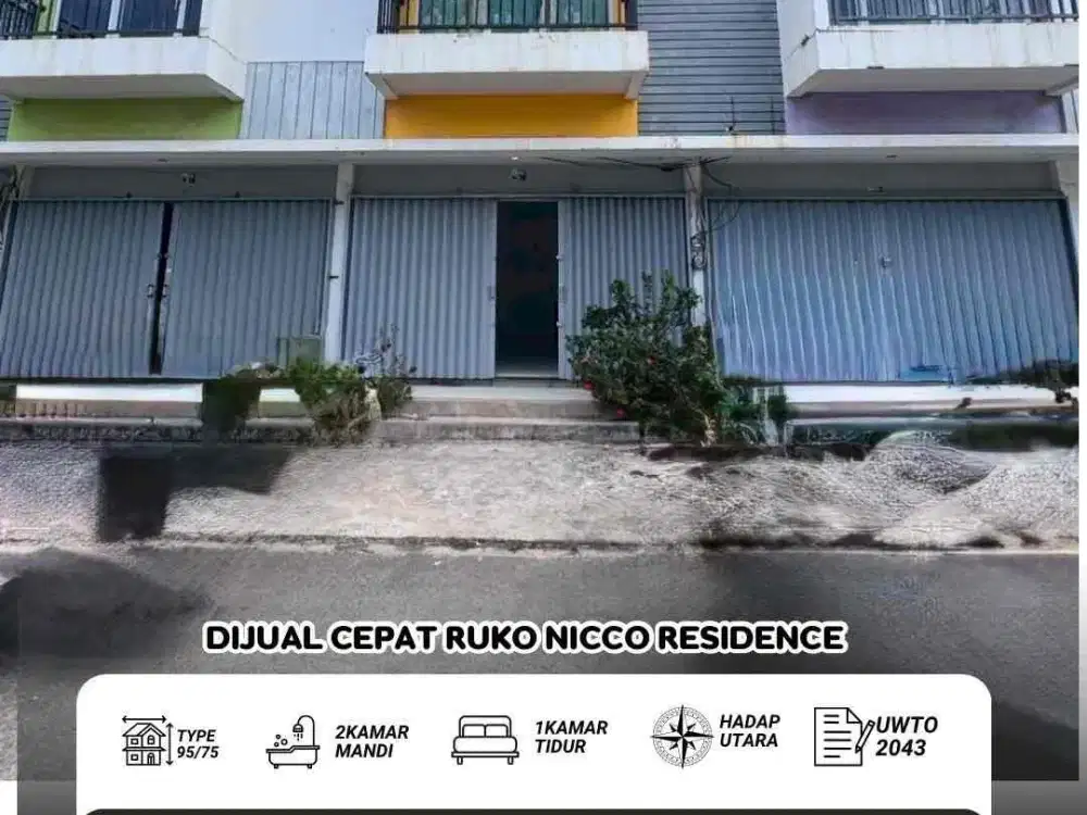 dijual cepat ruko nicco residence