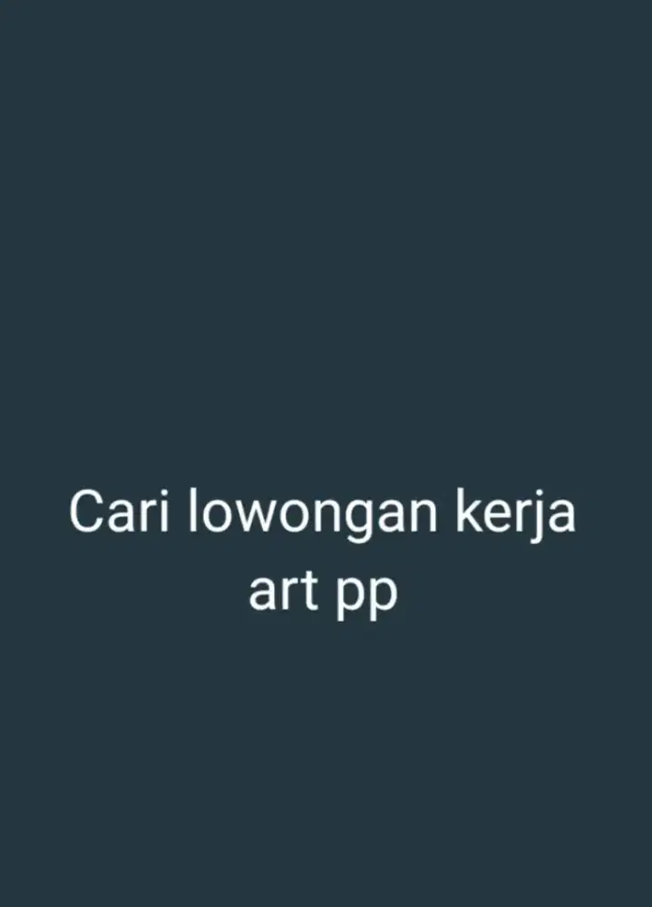 Cari kerjaan art
