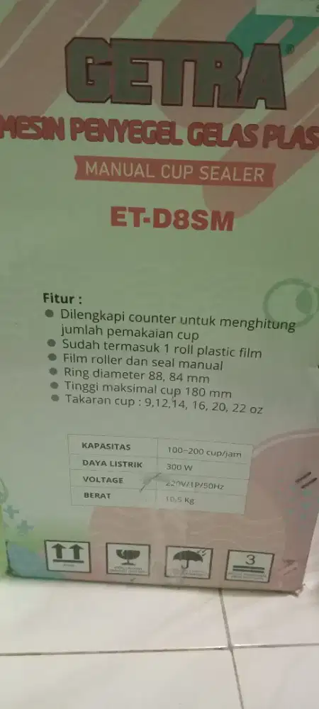 Jual mesin penyegel gelas