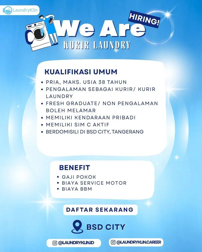 LOKER KURIR LAUNDRY BSD CITY