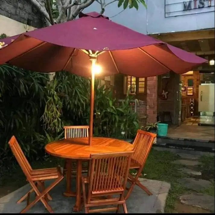 Kursi Set Meja Tenda Payung  Moderen