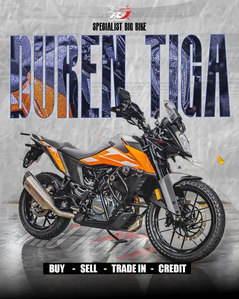 KTM Adventure 250 Km 4.000an warna Orange Full Paper  ‎