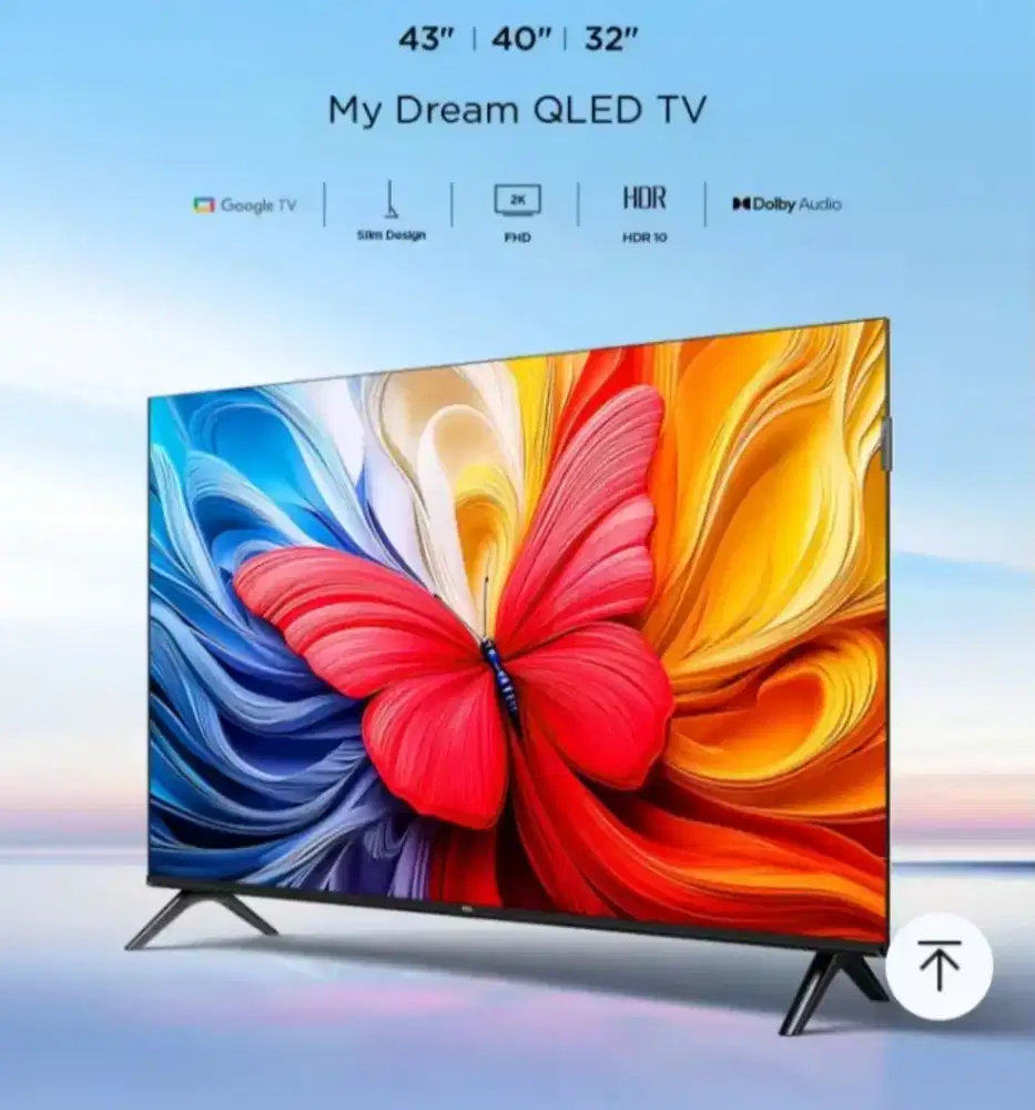 TCL Qled 32 Smart Android GoogleTV Netflix YouTube Garansi BARU