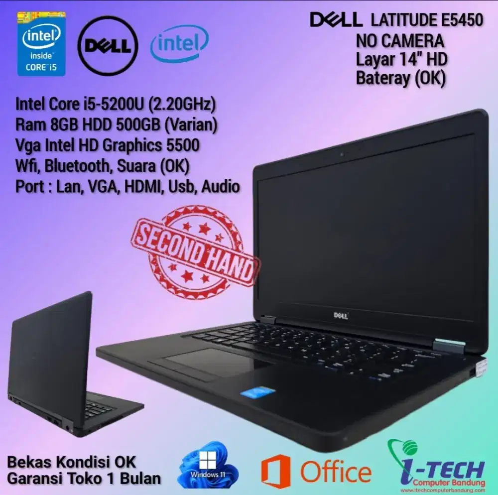 Laptop Dell Latitude E5450 No Camera