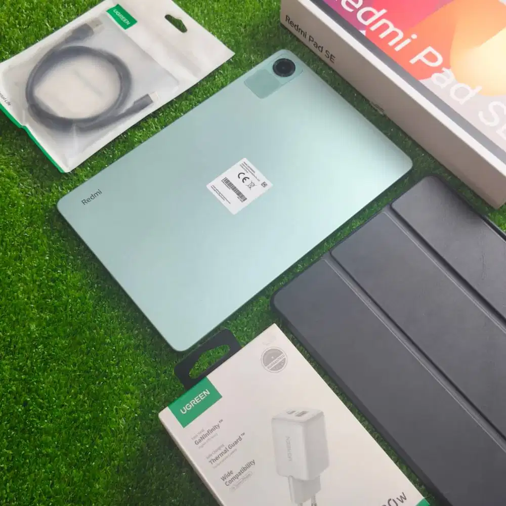 Redmi Pad SE 4/128GB Mint Green Charger UGREEN free Flip Cover Ex resm