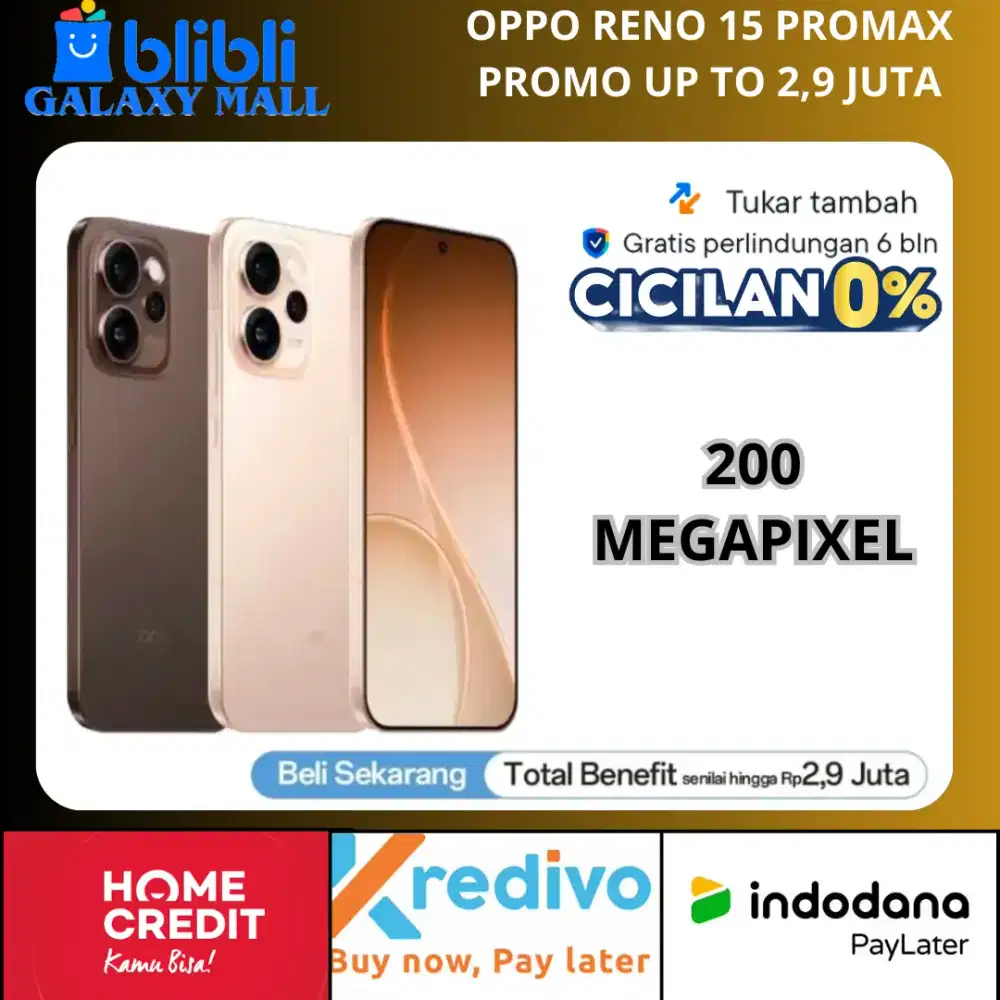 Oppo Reno 15 Promax Cicilan Mulai 583 Ribu 0 Persen