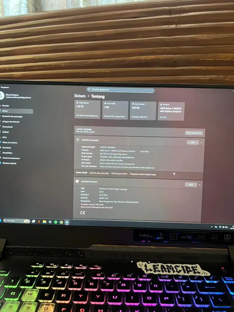 ASUS ROG STRIX G15 G513RC