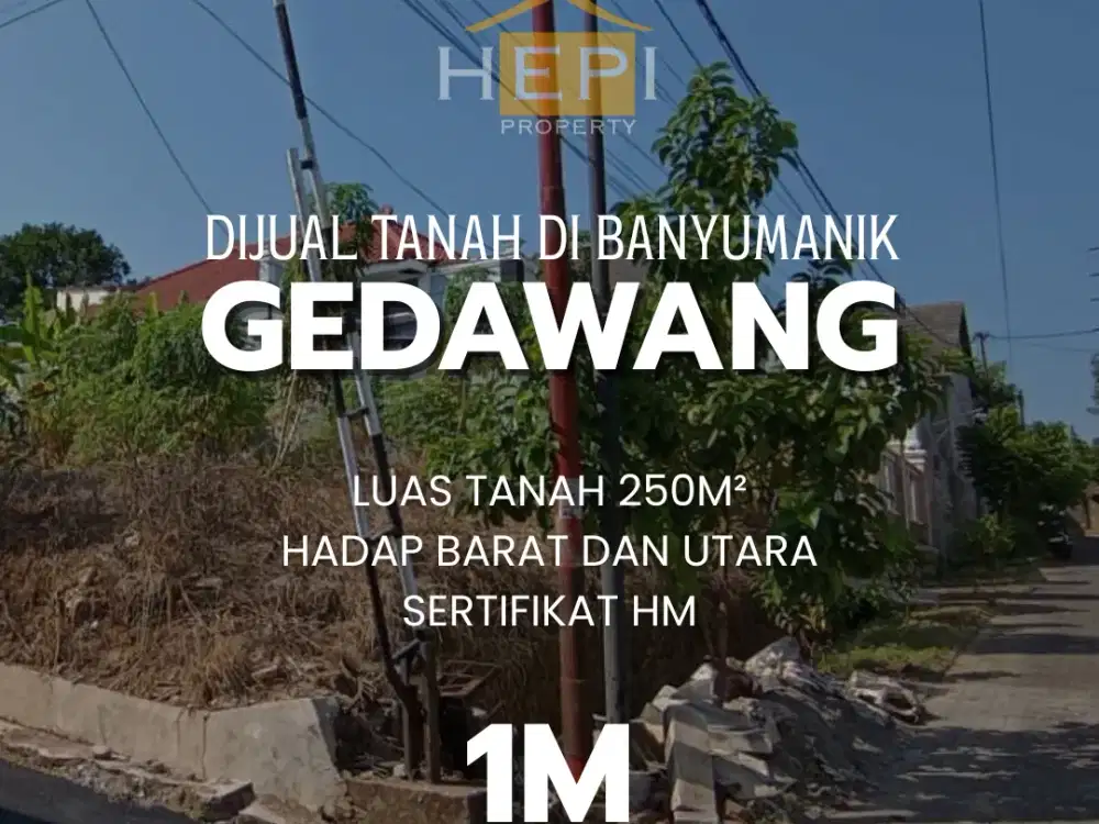 Dijual Tanah di Gedawang Banyumanik Semarang
