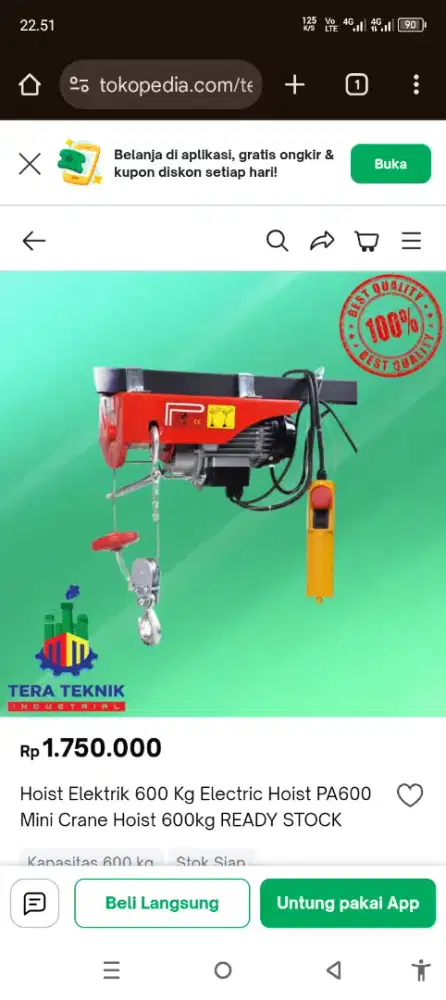 PA600 MICRO ELECTRIC ROPE HOIST