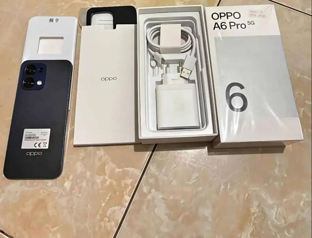 Oppo A6 PRO 5G 8/256 blue baru seminggu TT Barter masuk