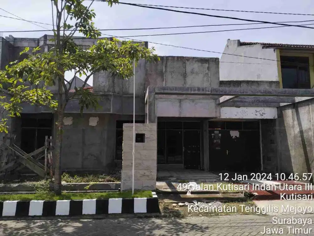Dijual murah via lelang rumah di Kutisari tenggilis mejoyo Surabaya