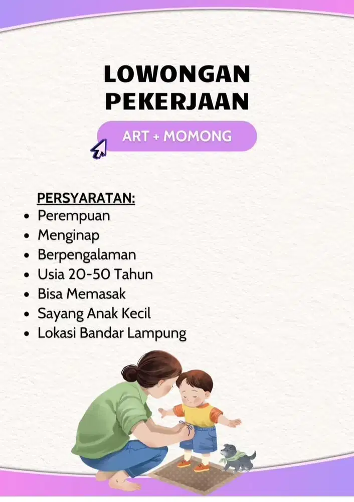 LOWONGAN ART SERABUTAN LAMPUNG