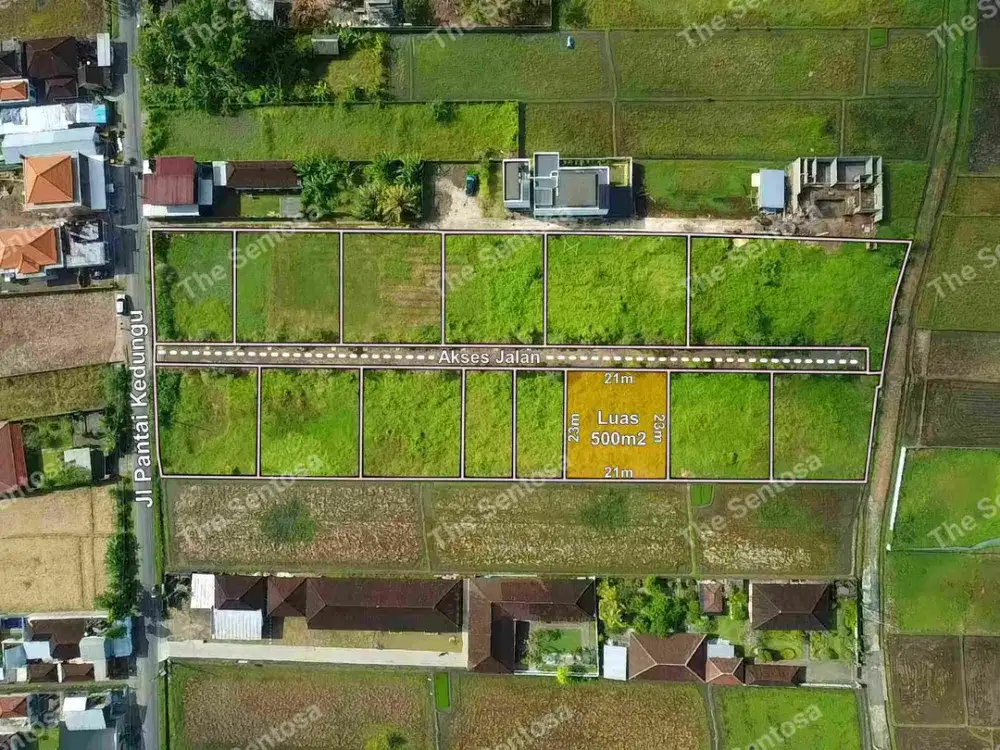 Tanah Pantai Kedungu dekat pantai view sawah lingkungan villa