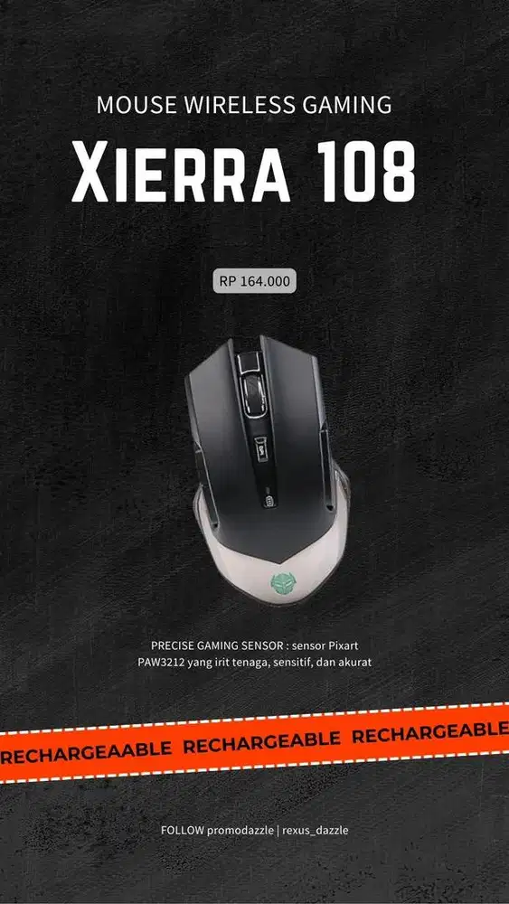 Mouse gaming wireless rexus RX-108