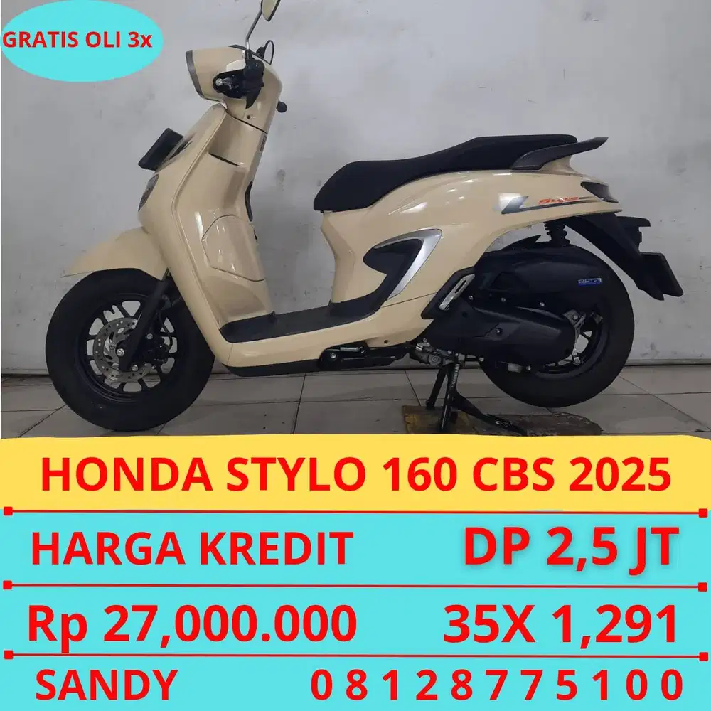 HONDA STYLO 160 CBS 2025 DP MURAH 2,5 JUTA GUYSS