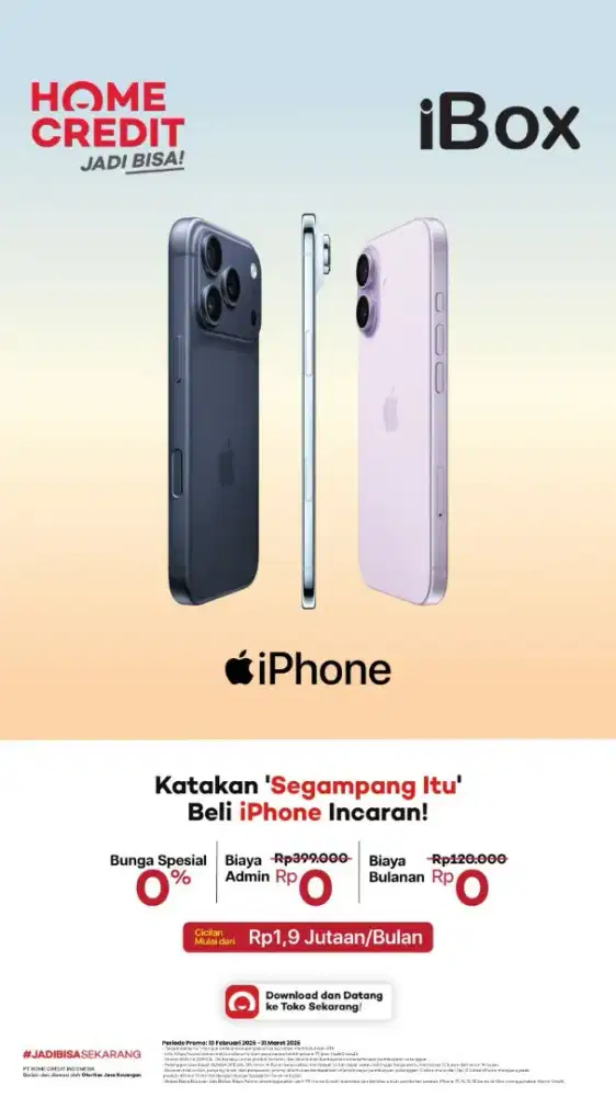 Kredit Ip Bunga 0% tanpa kartu kredit