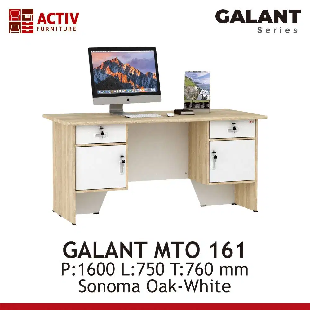 PRMO MEJA DIREKTUR/DIREKSI MERK ACTIV SERIES GALANT SALE TERLARIS