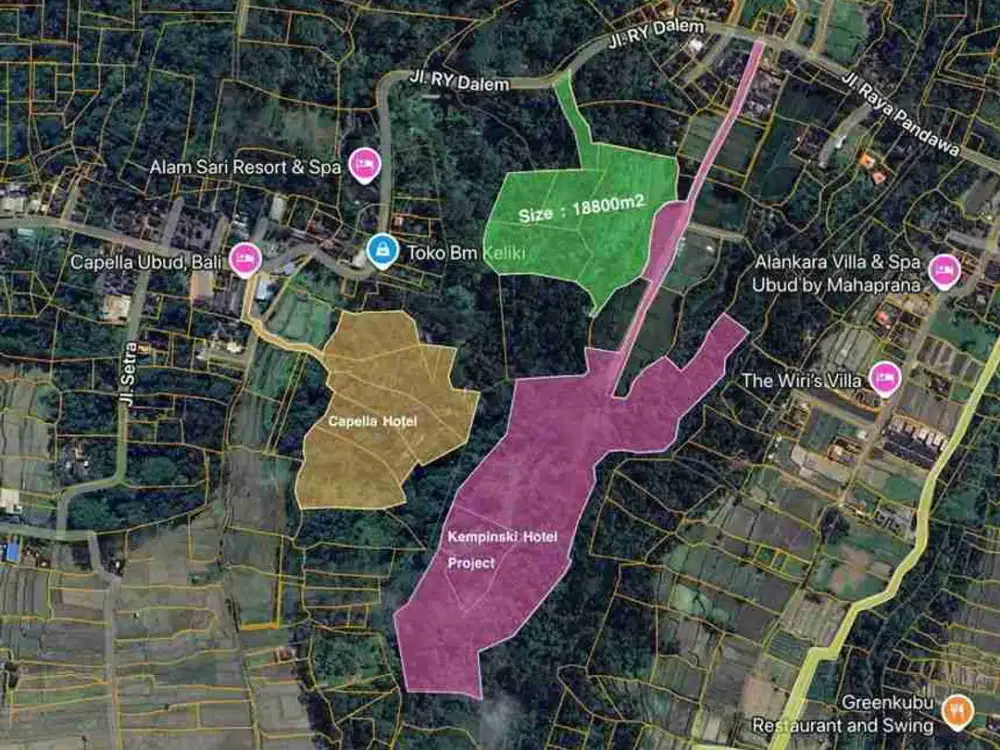 Tanah Ubud nempel Kempinski Hotel Resort