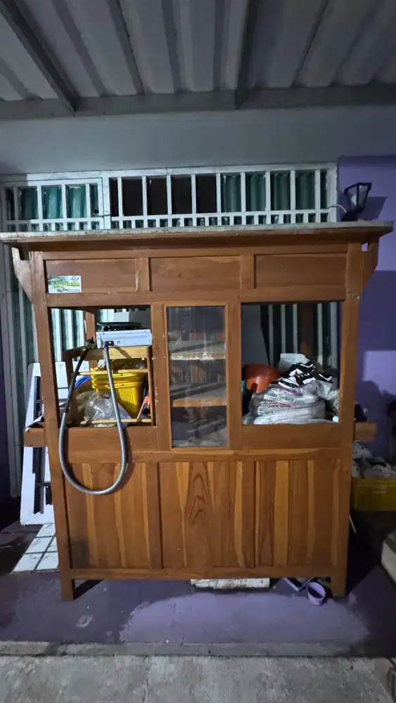 gerobak jualan full kayu jati
