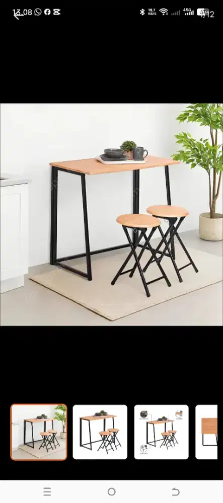 Promo murah meja lipat 2 kursi