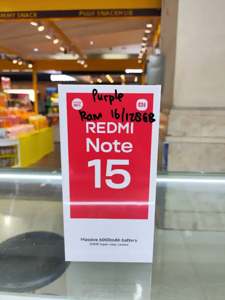 REDMI NOTE 15 RAM8 ROM128 ,G100-Ultra ,108MP ,6000mAh ,High Durability