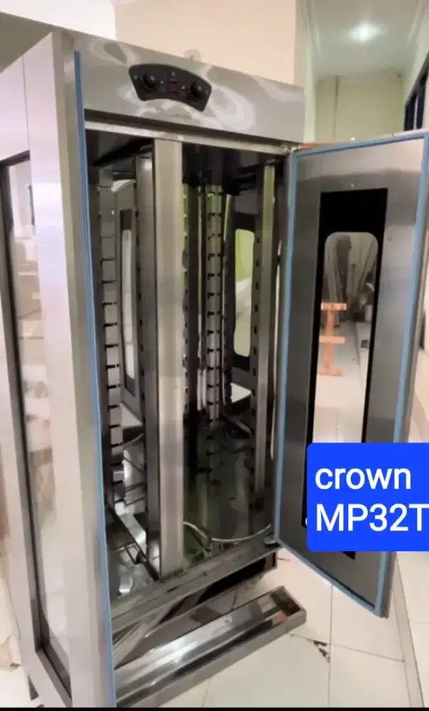 Proofer Crown listrik 32 sab Loyang mesin pengembang roti