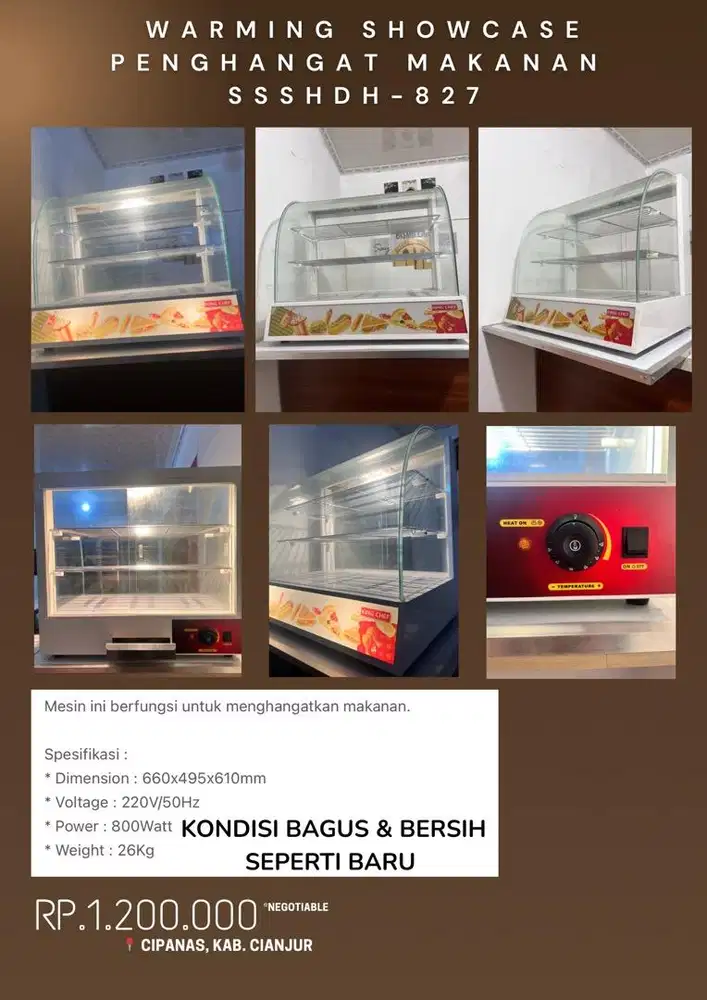 PENGHANGAT MAKANAN WARMING SHOWCASE