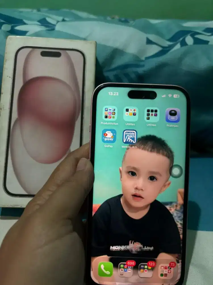 Iphone 15 iBox Pink Fullset Ori Mulus Terawat
