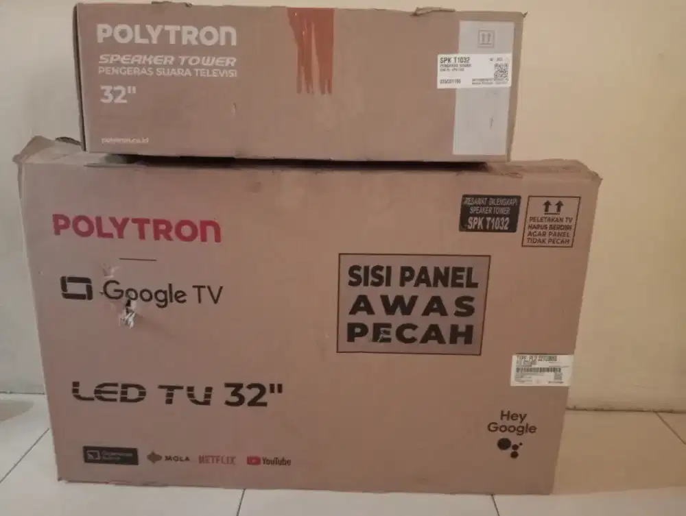 Google tv Polytron 32inc speaker tower mengglegar