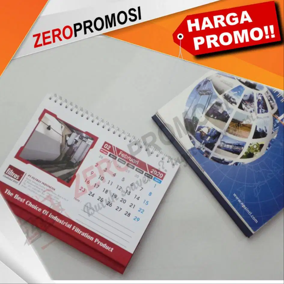 Souvenir Kalender Meja Duduk Cetak Custom