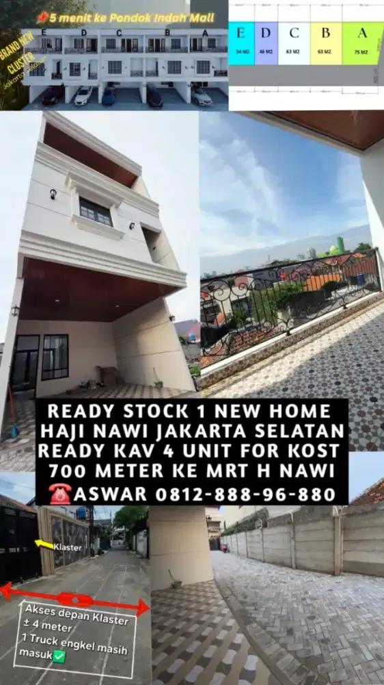 TANAH KAVLING 4 UNIT DI HAJI NAWI CILANDAK JAKARTA SELATAN