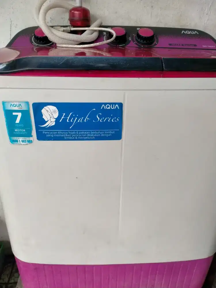 Mesin cuci merk aqua hijab