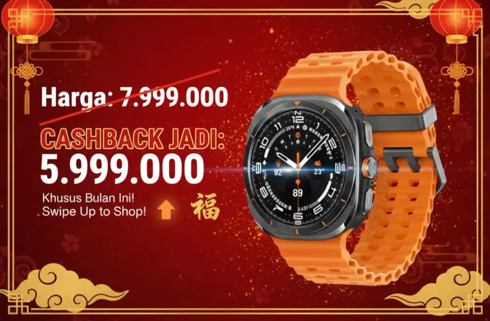 SAMSUNG GALAXY WATCH ULTRA ORANGE PROMO TERBATAS S&K BERLAKU