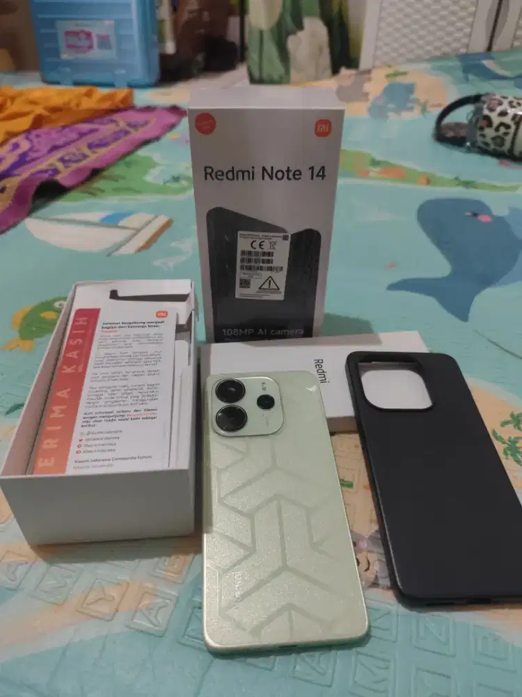 Xiomi redmi note 14 8/128 fullset warna green