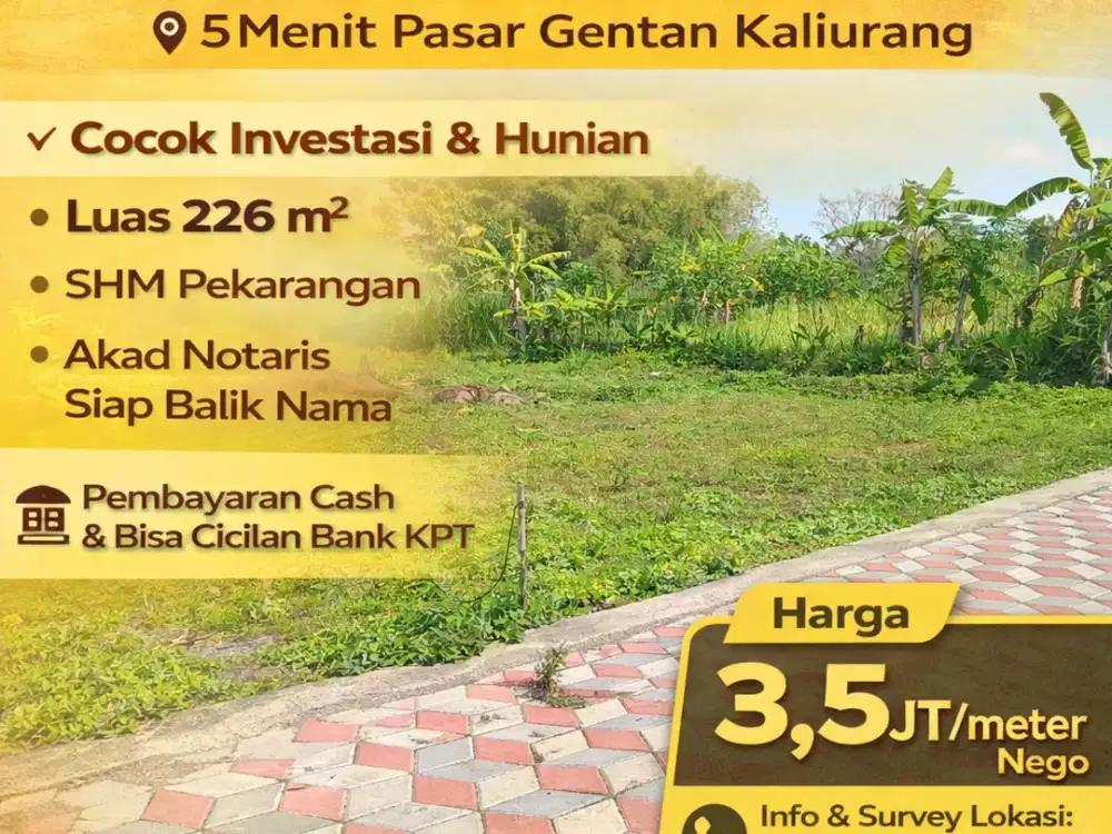 Tanah Jogja 2 Menit Area Jl Bias Kaliurang Km10