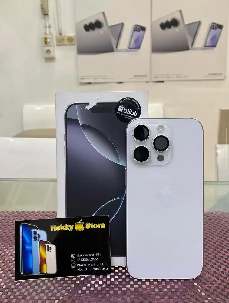 Iphone 16pro/256gb white titanium garansi resmi september 2026 bh 100%