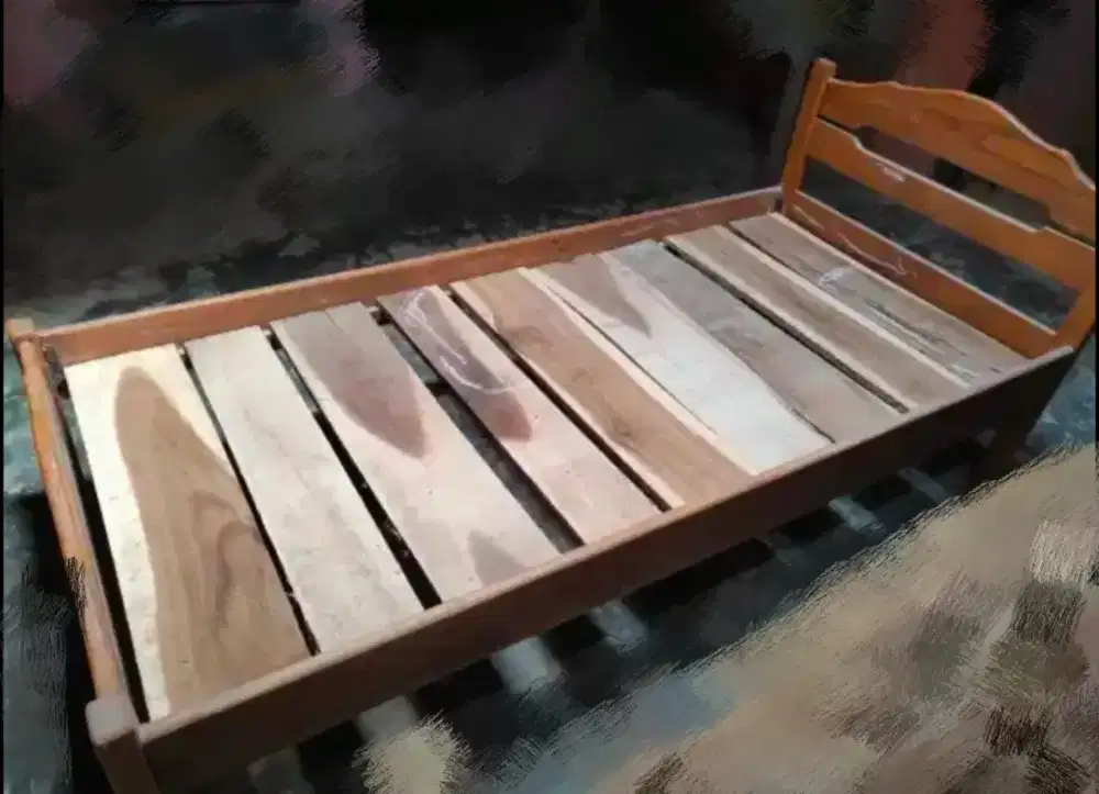 Ranjang Tempat Tidur Kayu Single