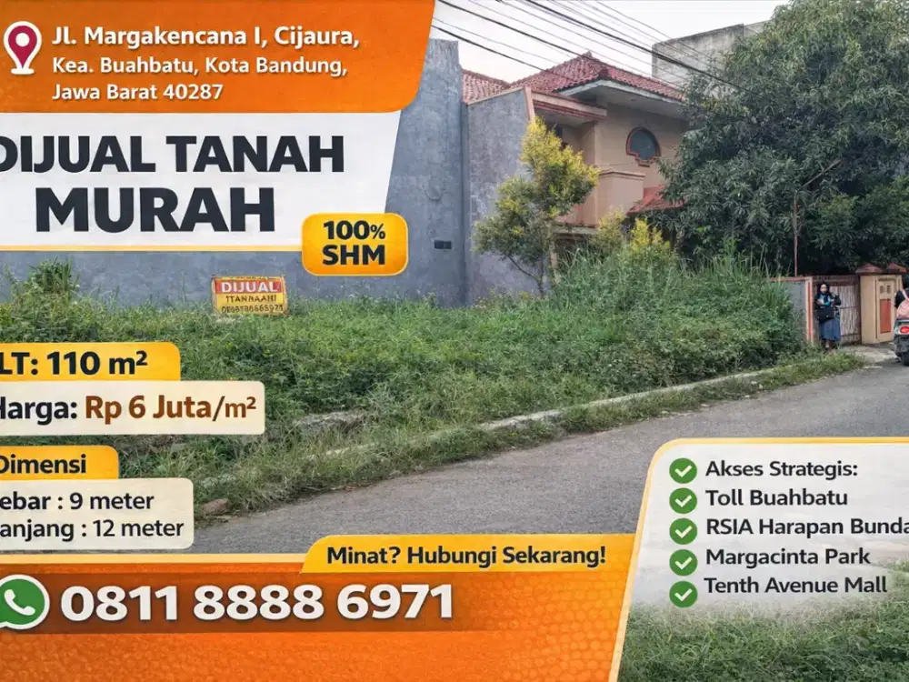 Tanah Murah Lokasi Emas Buahbatu – SHM 110 m² Siap Bangun