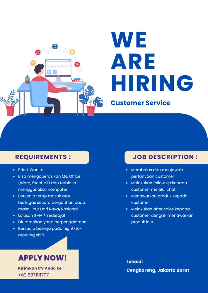 LOWONGAN KERJA CUSTOMER SERVICE